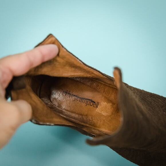 Jeffrey Campbell Size 10 Cromwell Brown Leather Metal Toe Heel Western Boots - Picture 6 of 8